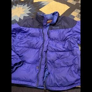 Marmot Down Puffer Jacket Ladies Size XL Blue 650 Down Fill r1